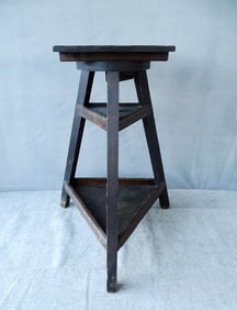 VINTAGE WOODEN POTTERY PEDESTAL