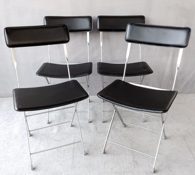 LIVINGESTATE OF JOSEPH RODANO: FOUR VINTAGE LINA GRUPO SINTESI ITALIAN FOLDING CHAIRS (1 of 13)