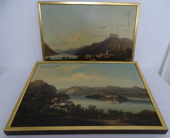 SET OF 2 OIL ON BOARD, LATE 19TH/EARLY 20TH CENTURY GENRE PAINTINGS IN THE MANNER OF EDWARD HEIN
