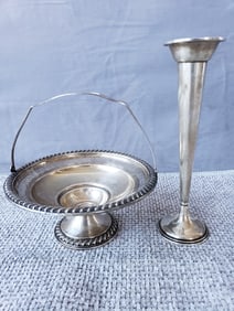LIVING ESTATE OF JOSEPH RODANO: TWO ANTIQUE STERLING SILVER PIECES