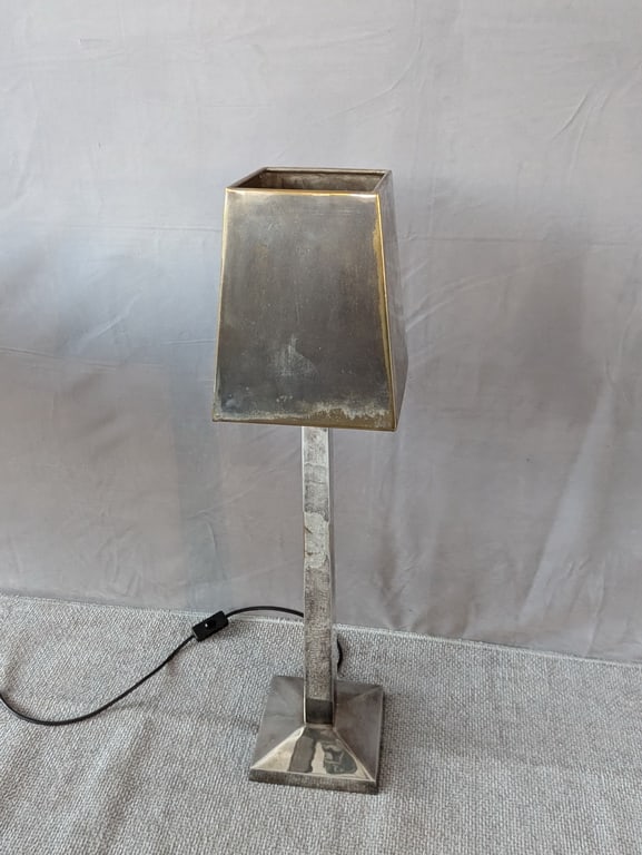 VINTAGE SILVER-PLATED ART DECO TABLE LAMP (1 of 13)