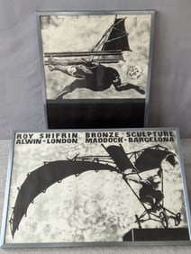 SET OF TWO EXHIBIT POSTERS FOR ARTIST ROY SHIFRIN AT ALWIN-LONDON AND MADDOCK-BARCELONA