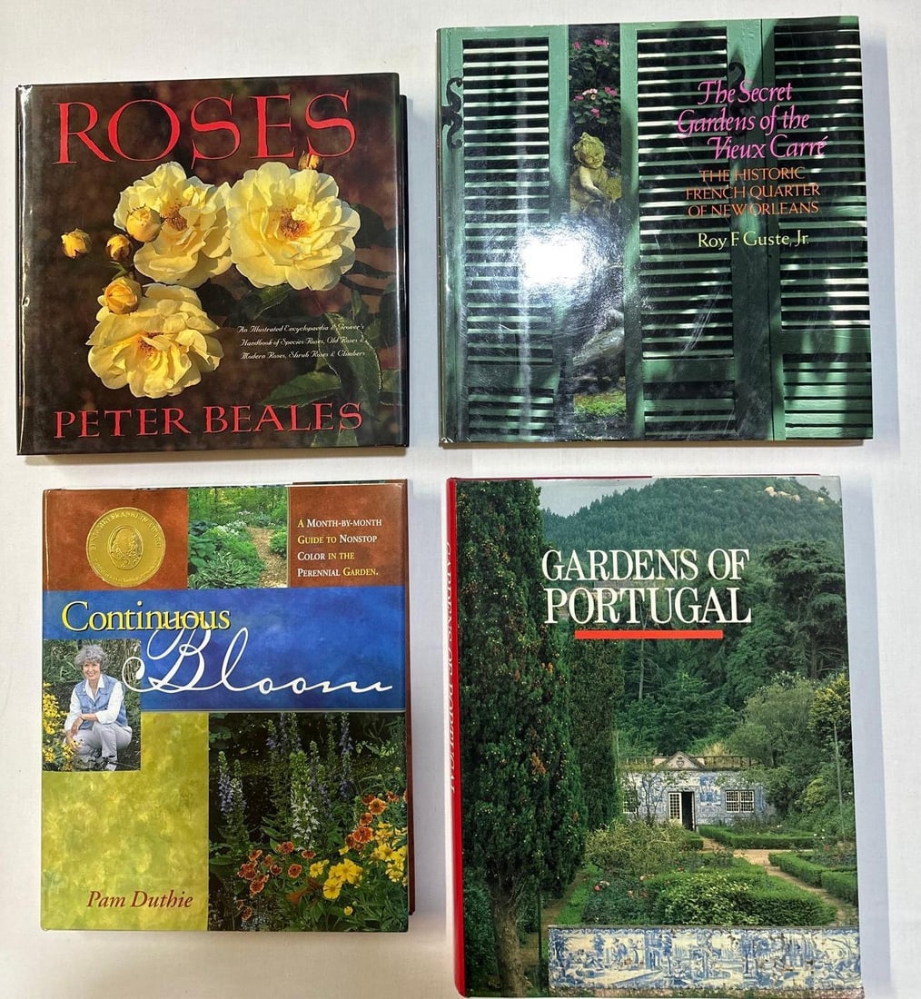 COLLECTION OF FOUR HORTICULTURAL BOOKS INCLUDING "ROSES" BY PETER BEALES (1 of 1)