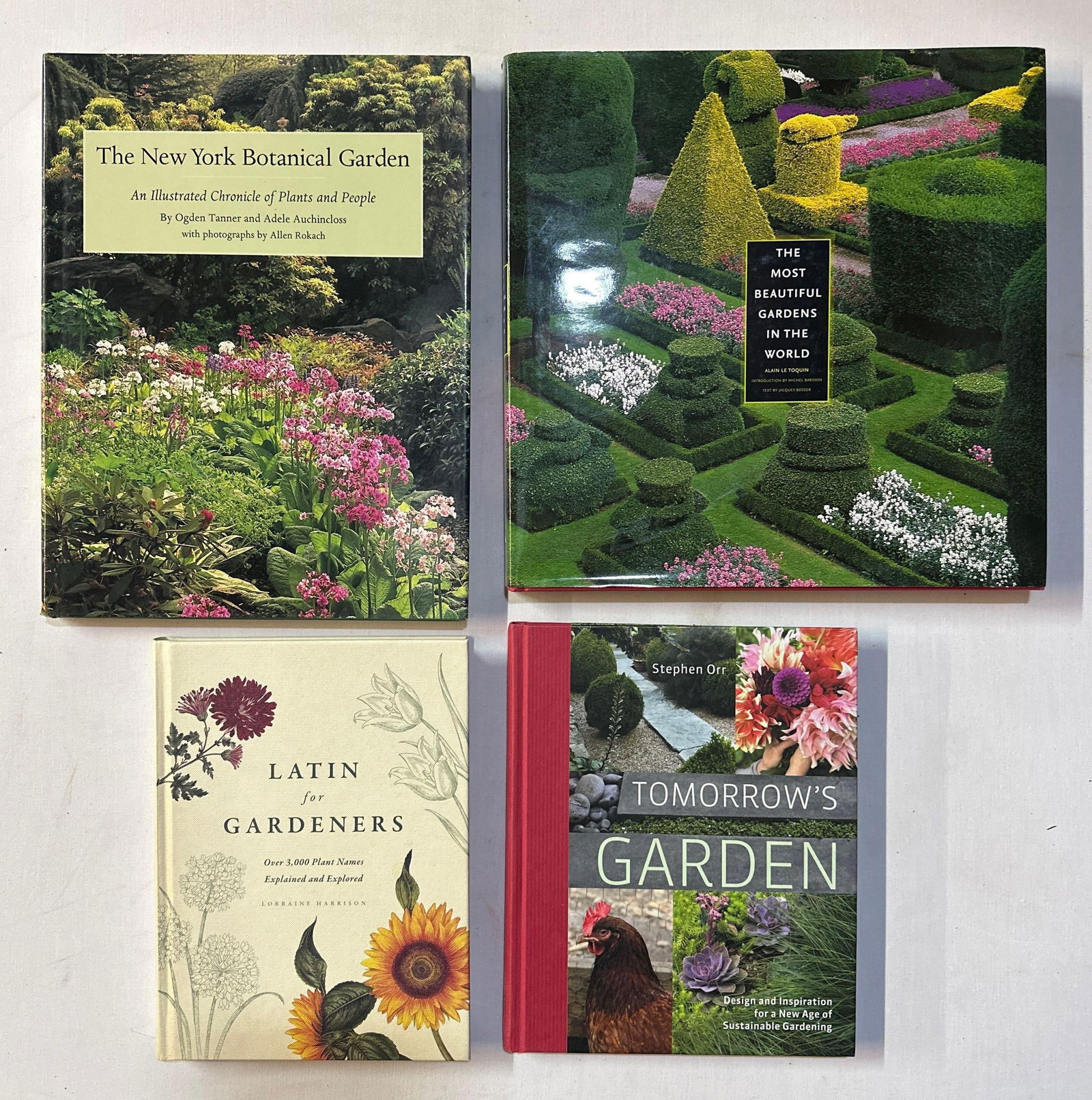 FOUR HORTICULTURAL BOOKS INCLUDING "THE MOST BEAUTIFUL GARDENS IN THE WORLD" BY ALAIN LE TOQUIN (1 of 1)