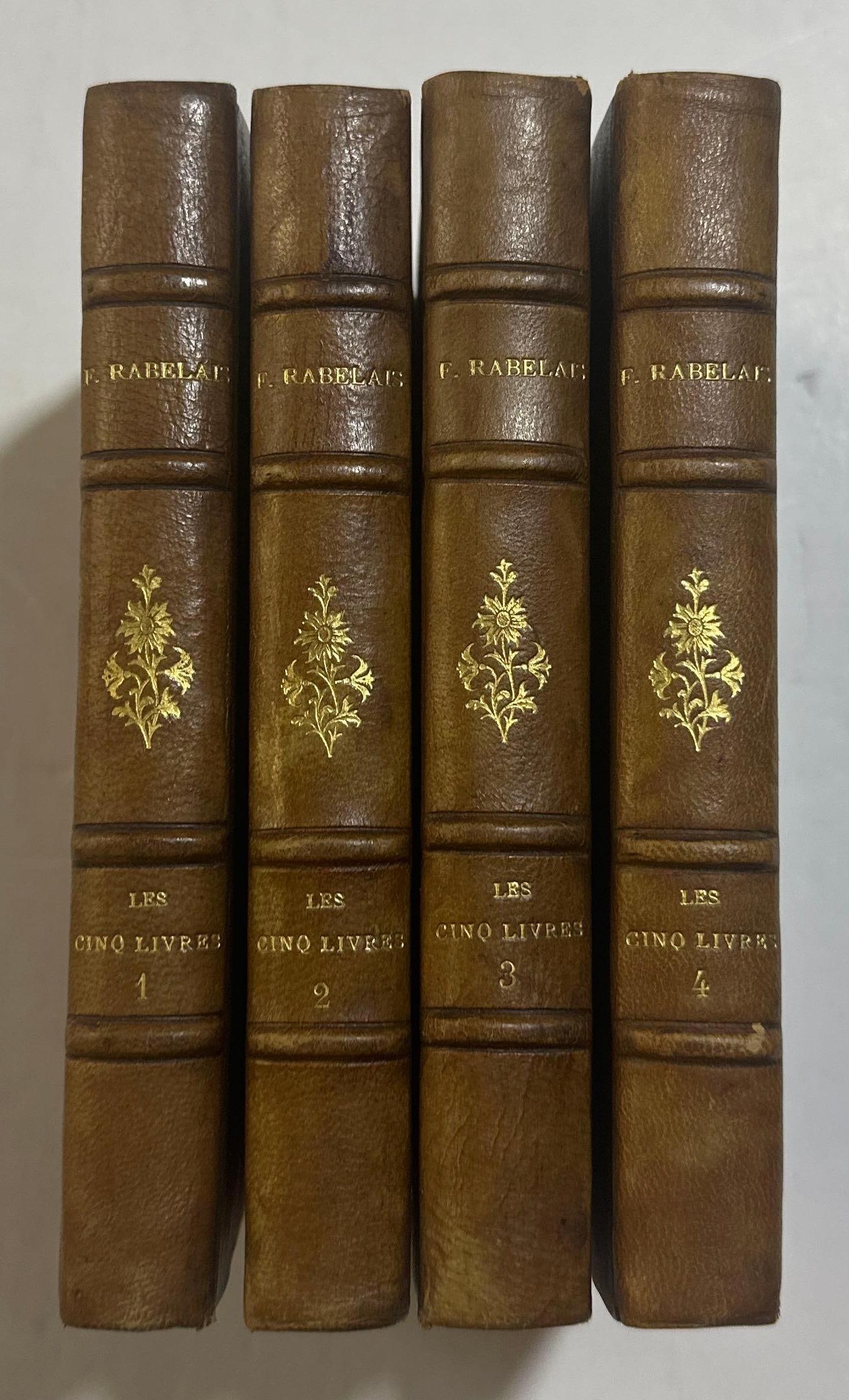"LES CINQ LIVRES" BY RABELAIS VOLUMES 1,2,3,4 (1 of 4)