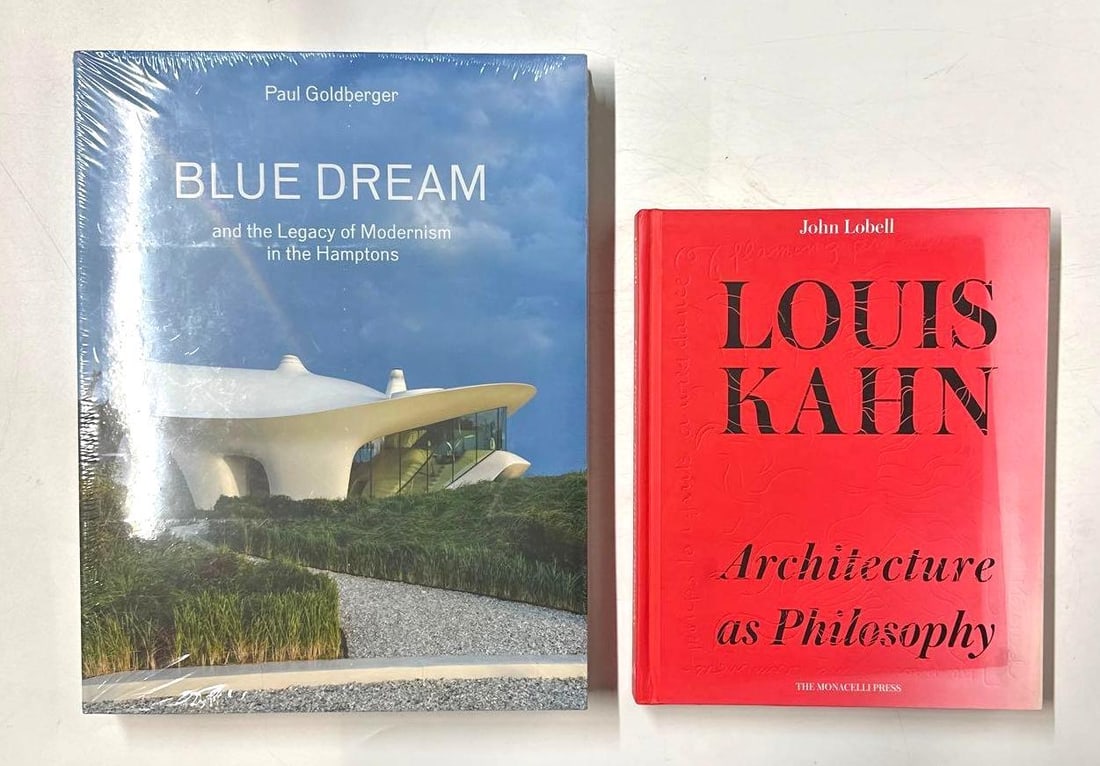 2  BOOKS: "BLUE DREAM" BY PAUL GOLDBERGER & "LOUIS KAHN ARCHITECTURE AS PHILOSOPHY" BY JOHN LOBELL (1 of 5)