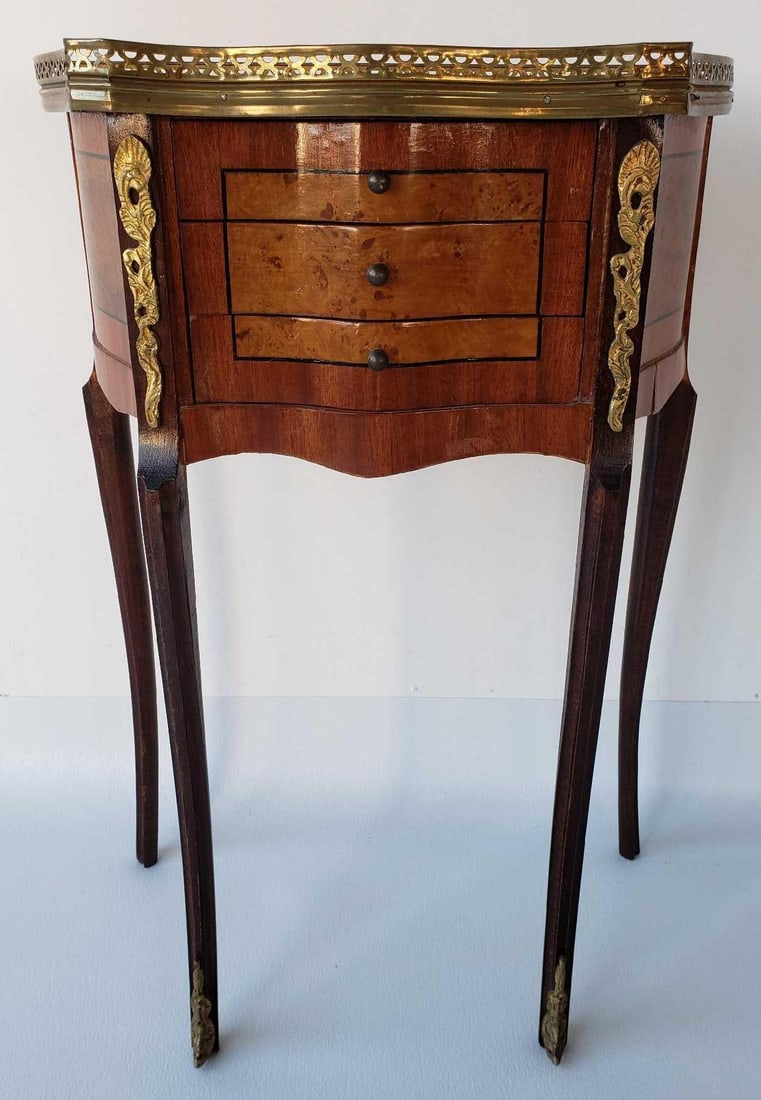 LOUIS XV STYLE BRONZE MOUNTED PETITE COMMODE (1 of 15)