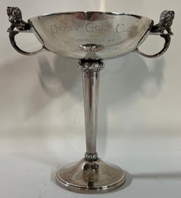 CHARLES BOYTON SILVERSMITH STERLING SILVER TROPHY - MADE FOR OXHEY GOLF CLUB (1937)