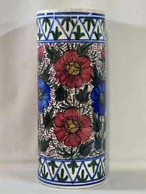 HANDPAINTED PORTUGUESE CERAMIC UMBRELLA STAND