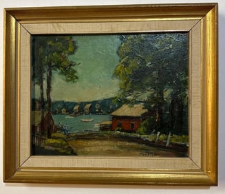 OIL PAINTING LIKELY BY DONALD STOCKTON