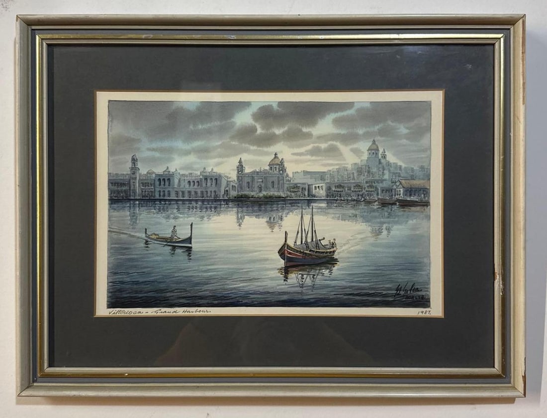 EDWIN GALEA WATERCOLOR MALTA 1987 (1 of 1)