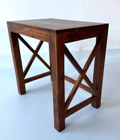 HARDWOOD SIDE TABLE