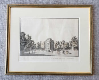 ETCHING BY J. KNIPP: THE MENAGERIE OF RARE ANIMALS AT SCHONBRUNN