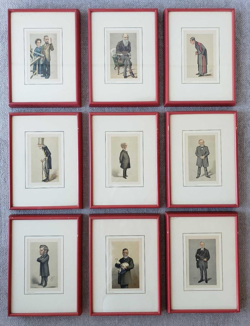 COLLECTION OF NINE MEN OF THE DAY VANITY FAIR CARICATURE PRINTS BY VARIOUS ARTISTS (1 of 10)