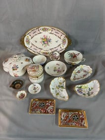 COLLECTION OF FRENCH PORCELAIN, INCLUDING LIMOGES & PORCELAIN DE PARIS