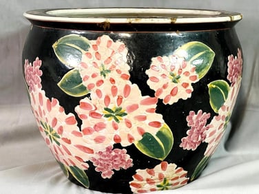 ANTIQUE ASIAN HANDCRAFTED TERRACOTTA PLANTER