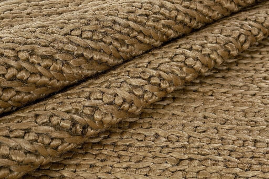 BEN SOLEIMANI HAND BRAID JUTE RUG | HONEY | NEW | 9'5" X 15'10": This BEN SOLEIMANI CHUNKY HAND BRAID JUTE RUG in a warm honey hue, measuring 9' 5" x 15' 10", is a brand new, in original packaging, floor covering that will add natural texture and sophisticated styl