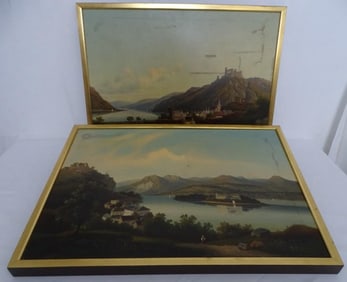 SET OF TWO OIL ON BOARD, LATE 19TH/EARLY 20TH CENTURY GENRE PAINTINGS IN THE MANNER OF EDWARD HEIN