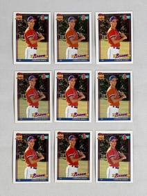 COLLECTION OF NINE 1991 TOPPS CHIPPER JONES ROOKIE CARDS FROM UNOPENED BOX - MINT
