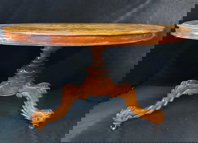 VICTORIAN MARQUETRY INLAY CENTER TABLE | CIRCA 1860