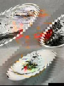 LIVING ESTATE OF JOSEPH RODANO: LIMOGES COVERED DISH AND ART PLATE