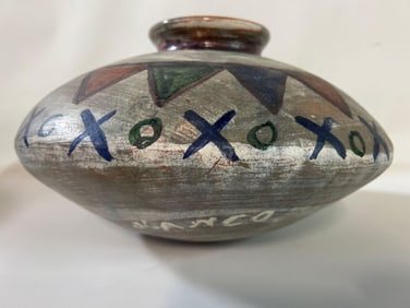 LIVING ESTATE OF JOSEPH RODANO: VINTAGE LUIS BLANCO SIGNED HAND MADE CERAMIC POTTERY BOWL
