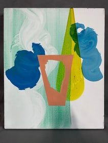 ABSTRACT ACRYLIC OIL ON CANVAS SIGNED AND DATED BY ADAM LOWENBEIN (2004)