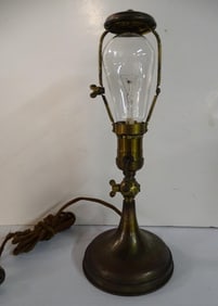 "EMERALITE JR" 20TH CENTURY FULLY ADJUSTABLE PORTABLE BRASS LAMP