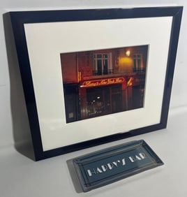 HARRY’S BAR PHOTOGRAPH IN FRAME AND BAR TRAY