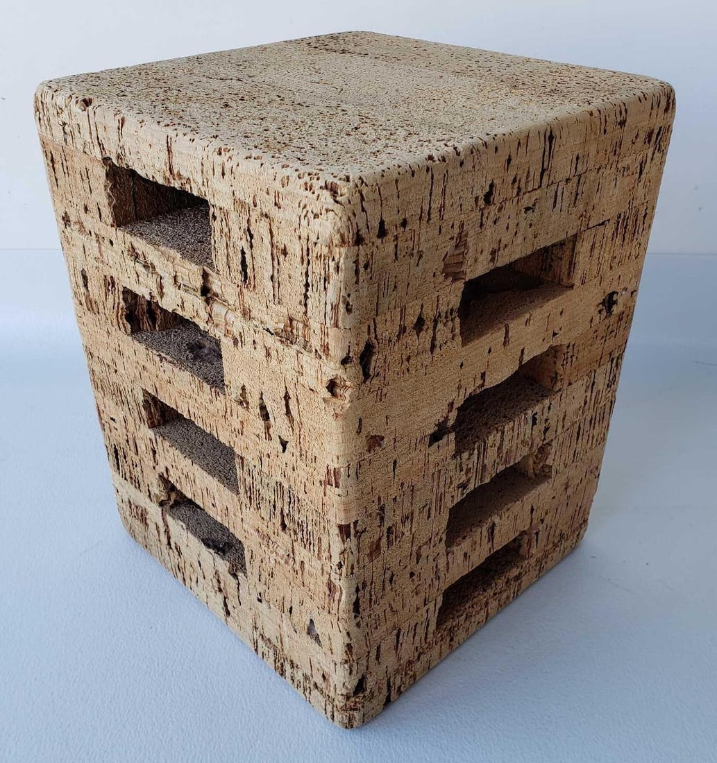 VINTAGE CORK STOOL | SIDE TABLE (1 of 6)