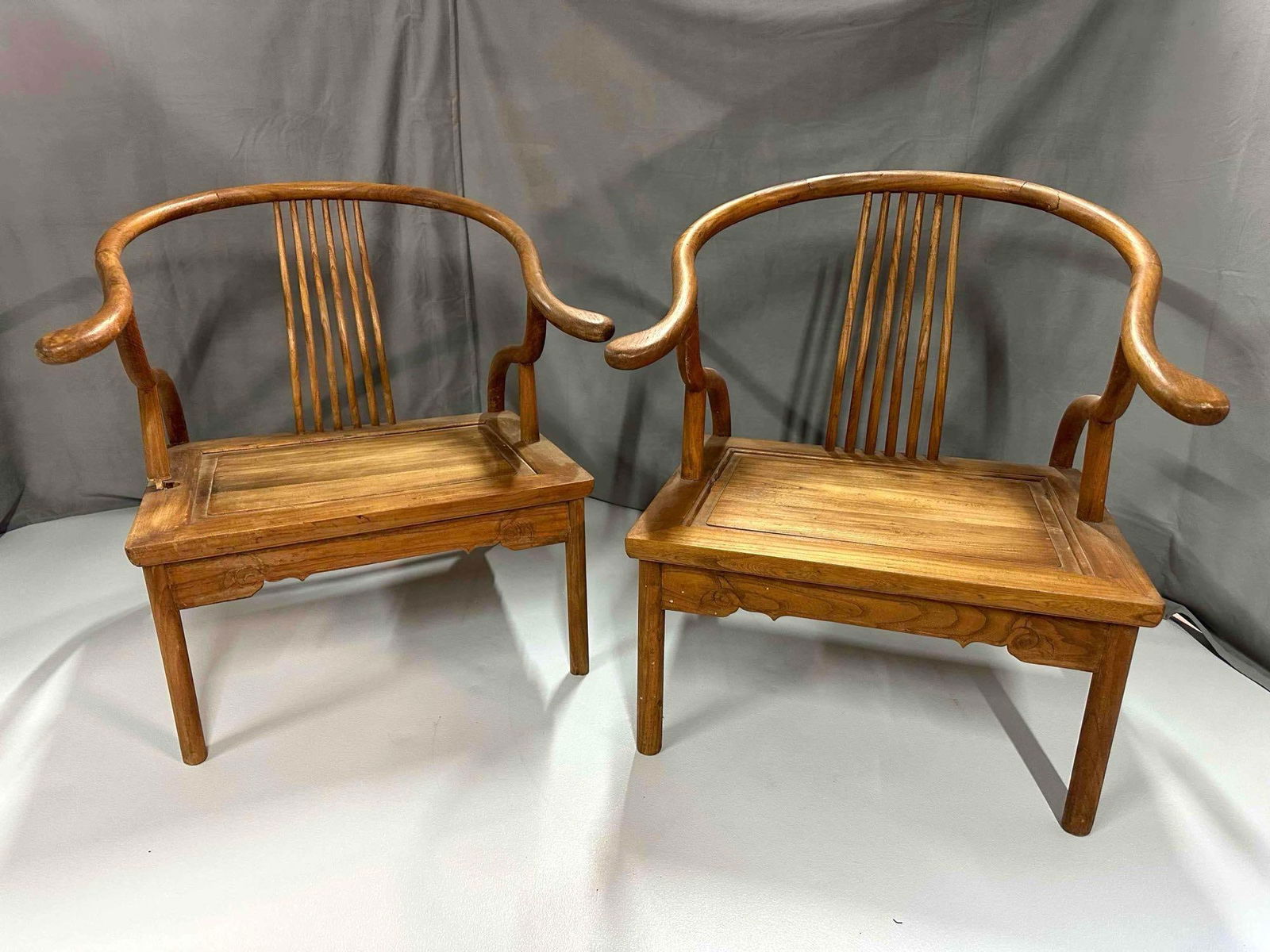 PAIR OF CHINESE CURVED BACK CHAIRS (1 of 11)