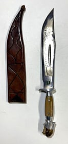 HORN HANDLE MEXICAN BOWIE KNIFE