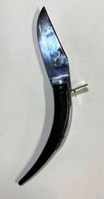 CUSTOM LARGE CORICAMA ITALY SOLID WATER BUFFALO HORN HANDLE FOLDING  KNIFE