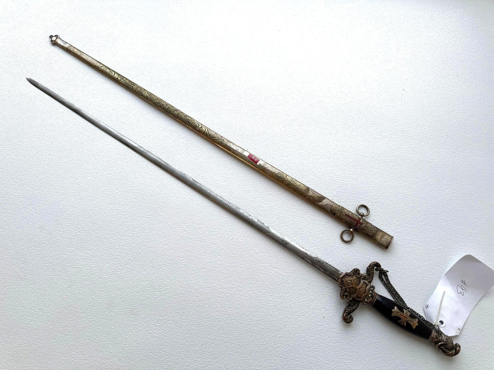 ANTIQUE KNIGHTS TEMPLAR MASONIC SWORD (1 of 16)