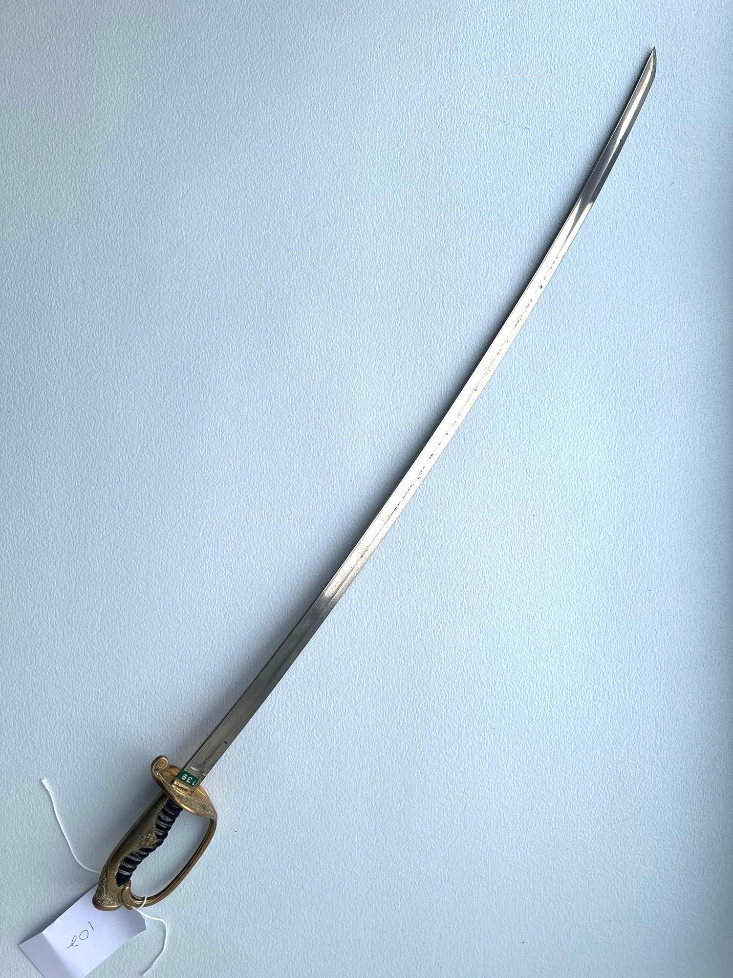 WWII JAPANESE ARMY OFFICER SWORD: 38" LONG