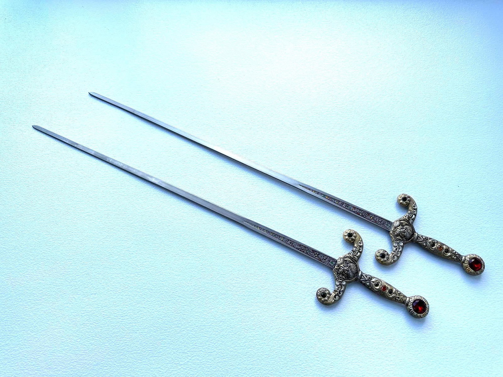 PAIR OF DECORATIVE SWORDS MADE IN SPAIN (1 of 7)