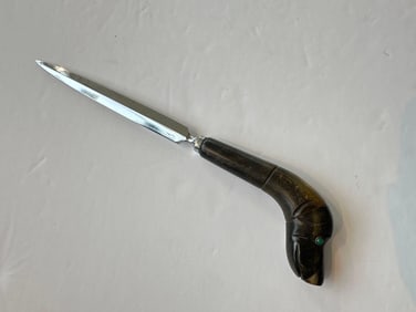 FRENCH DOG HEAD LETTER OPENER