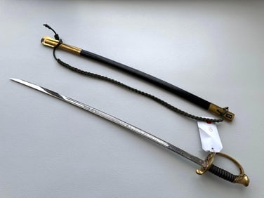 PRE WW2 HILBORN-HAMBURGER US MARINE NCC SWORD MADE IN  SOLINGEN GERMANY