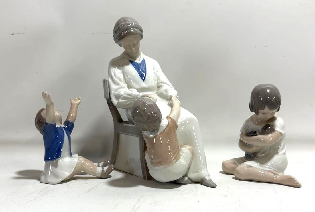 COLLECTION OF THREE CERAMIC FIGURINES INCLUDING ROYAL COPENHAGEN (1 of 8)