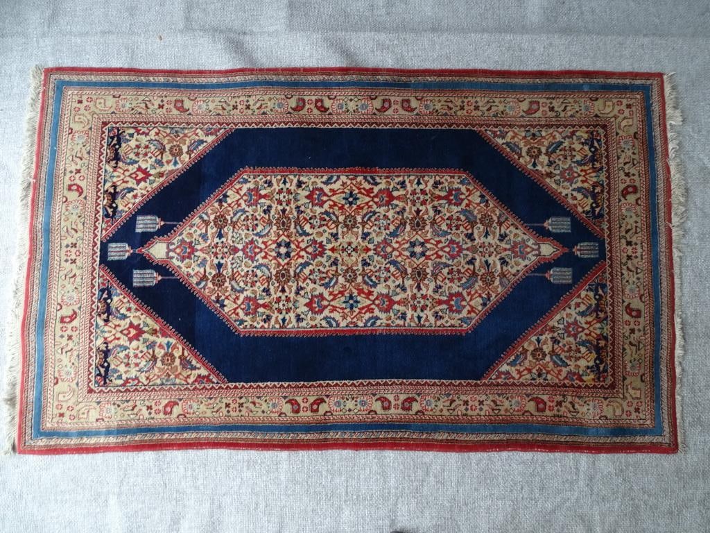 HAND WOVEN ISFAHAN RUG: This beautiful handwoven Isfahan rug is a true masterpiece of Persian craftsmanship. The intricate geometric patterns, vibrant colors, and fine knotting technique showcase the skill and artistry of th