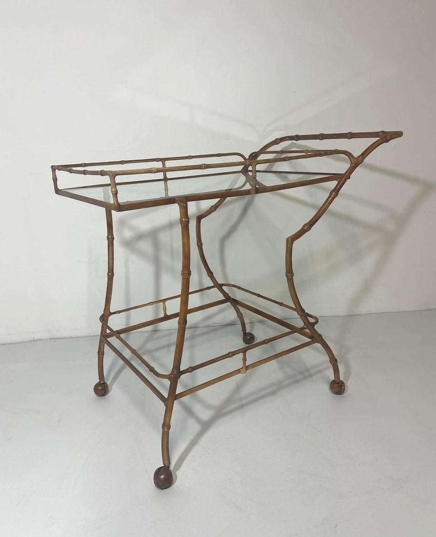 IRON FAUX BAMBOO BAR CART (1 of 8)