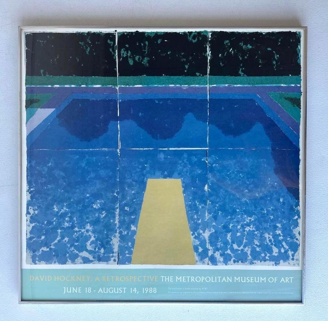 VINTAGE DAVID HOCKNEY POSTER FOR METROPOLITAN MUSEUM OF ART EXHIBIT (1988) (1 of 2)