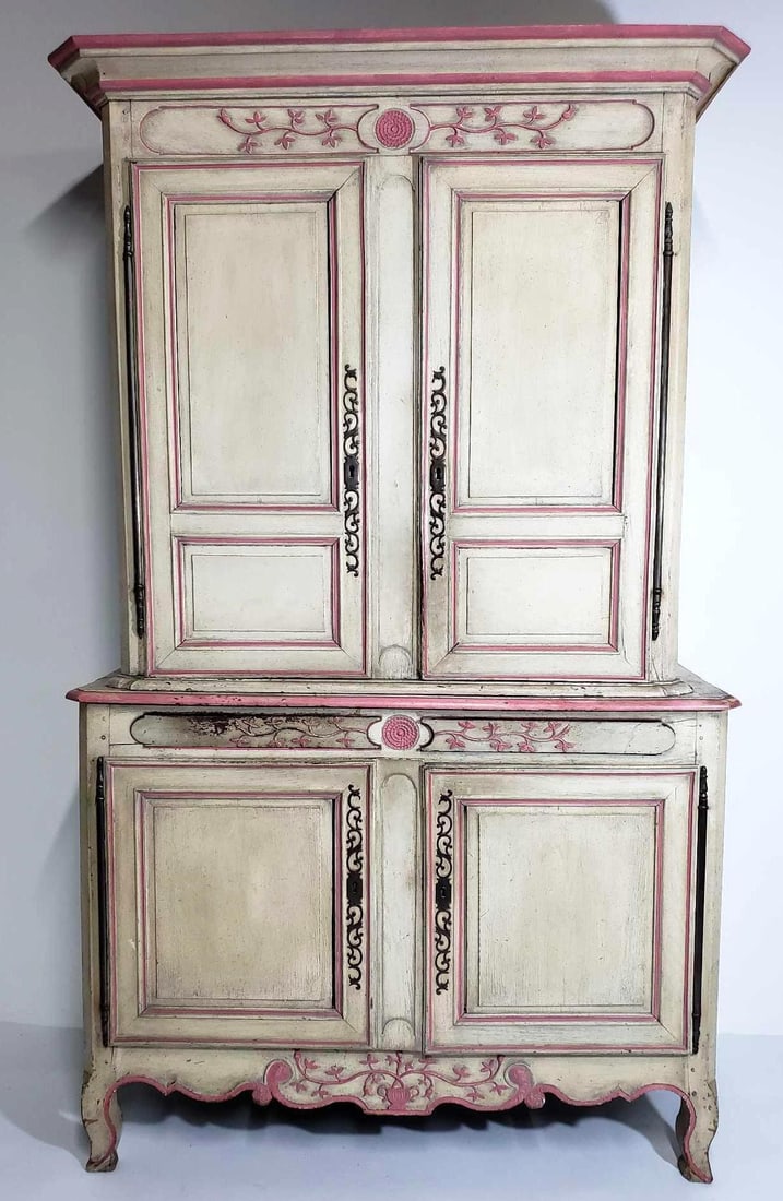 VALUE LOT 18/19TH CENTURY FRENCH LOUIS XV BUFFET A DEUX CORPS WITH 2 SECRET PANEL DRAWERS. (1 of 20)