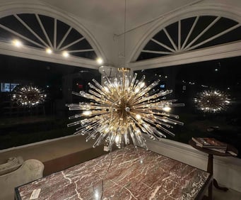 AIDAN GRAY GOLIATH STAR CHANDELIER IN ANTIQUE BRASS
