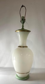 MID-CENTURY MODERN MURANO STYLE OPALINE GLASS LAMP