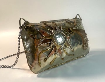 VINTAGE MEXICAN ALPACA METALLIC PURSE