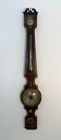 ANTIQUE CAPELLA OF BIRMINGHAM STICK OR BANJO BAROMETER