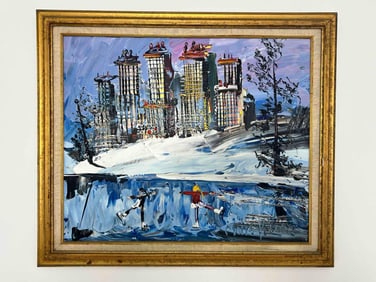 MORRIS KATZ ORIGINAL OIL PAINTING (1997) 28" x 24"