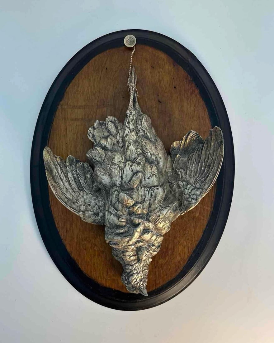 ANTIQUE MOUNTED PHEASANT GAME SCULPTURE (1 of 11)