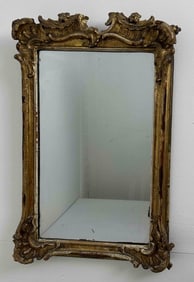 ANTIQUE GILTWOOD ROCOCO REVIVAL WALL MIRROR